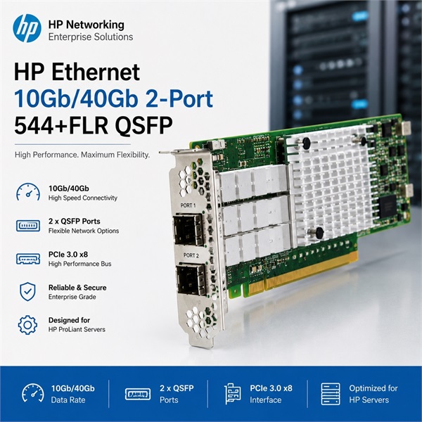 کارت شبکه HP Ethernet 10Gb/40Gb 2-Port 544+FLR QSFP